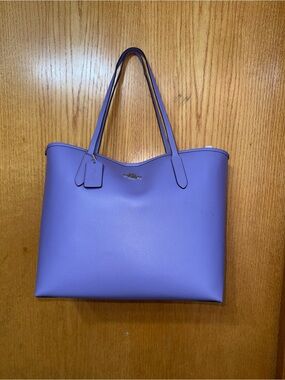 Coach Purple Lavender Leather Tote